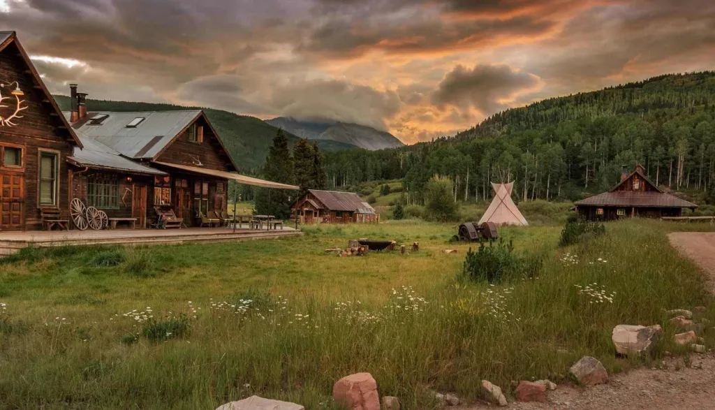 Dunton Hot Springs luxury glamping grounds